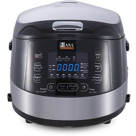 پلوپز چندکاره ناسا الکتریک مدل NS-3081 ظرفیت ۵ لیتر با بدنه استیل ضد زنگ